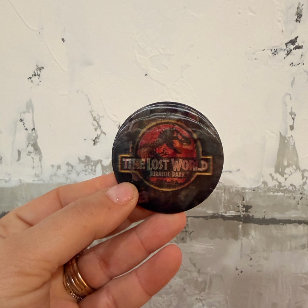 Jurassic Park The Lost World Movie Pin Button Vintage 1997 Promo